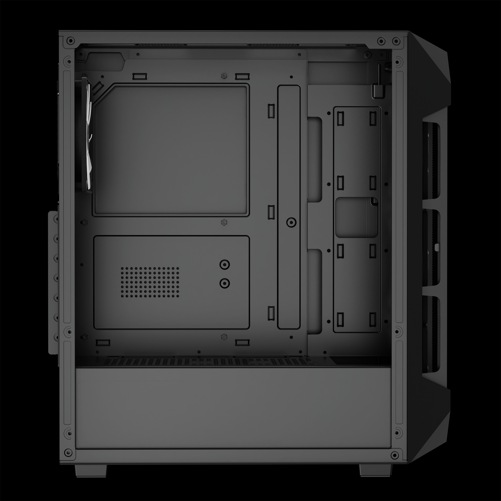 GAMDIAS AURA GC1 ELITE ARGB Mid Tower Gaming Case - Black GAMDIAS AURA GC1 ELITE ARGB Mid Tower Gaming Case - Black